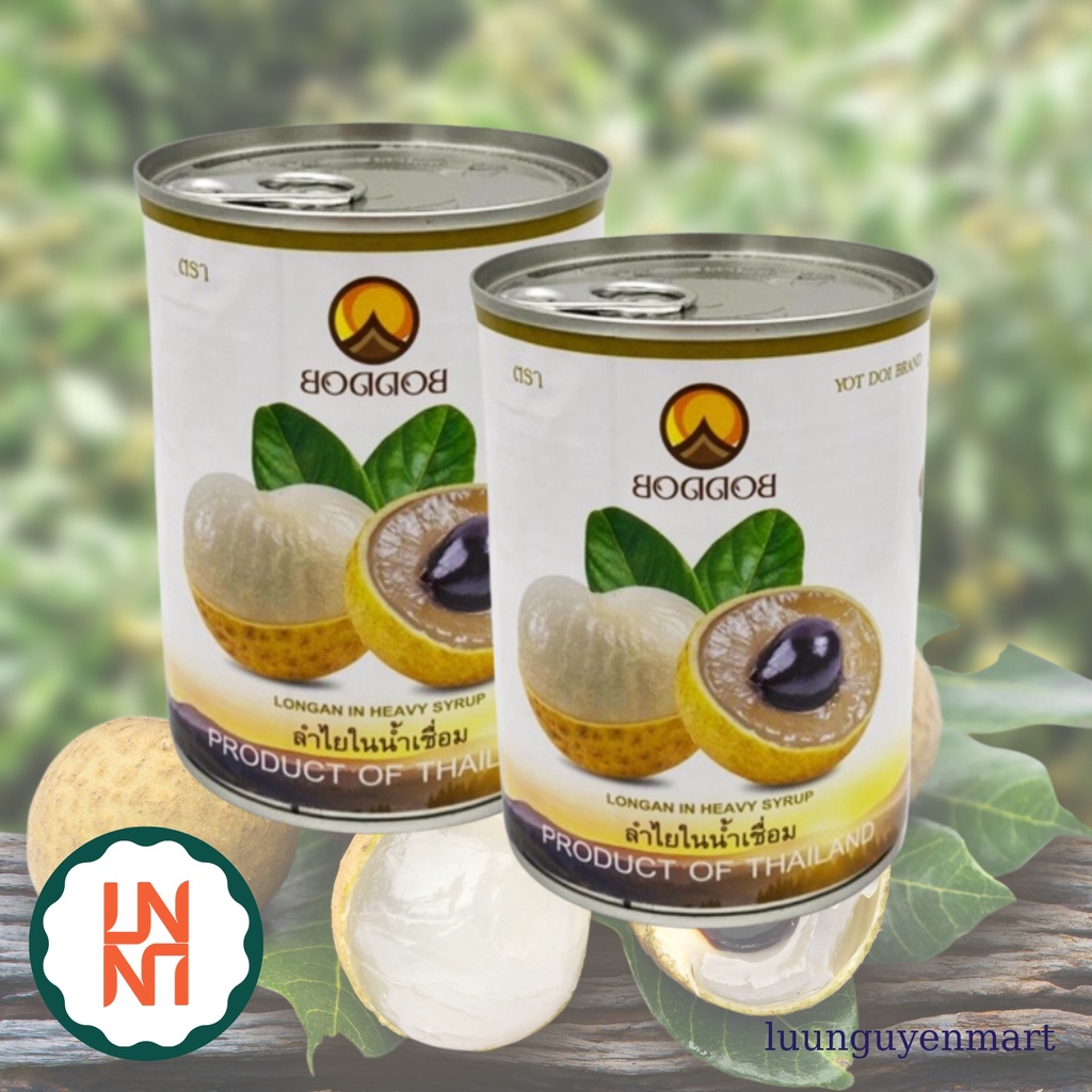 Nhãn Ngâm Đóng Lon Boddob Thái Lan - Lon 800g