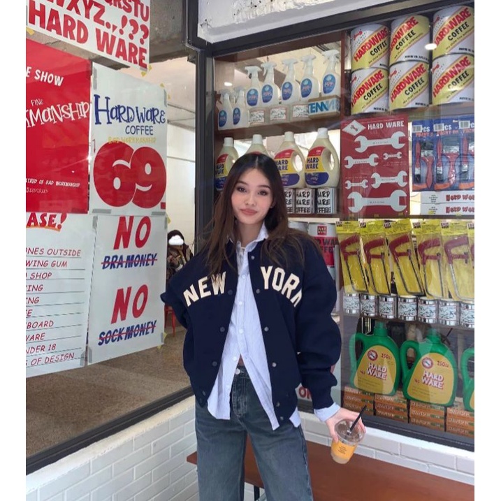 Áo bomber varsity New York