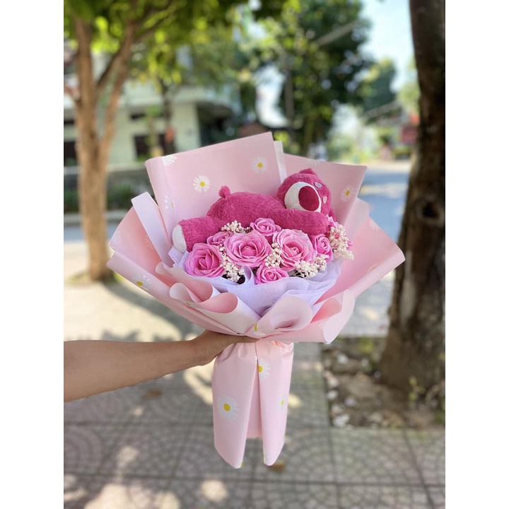 Quà tặng phái nữ - Bó hoa gấu dâu