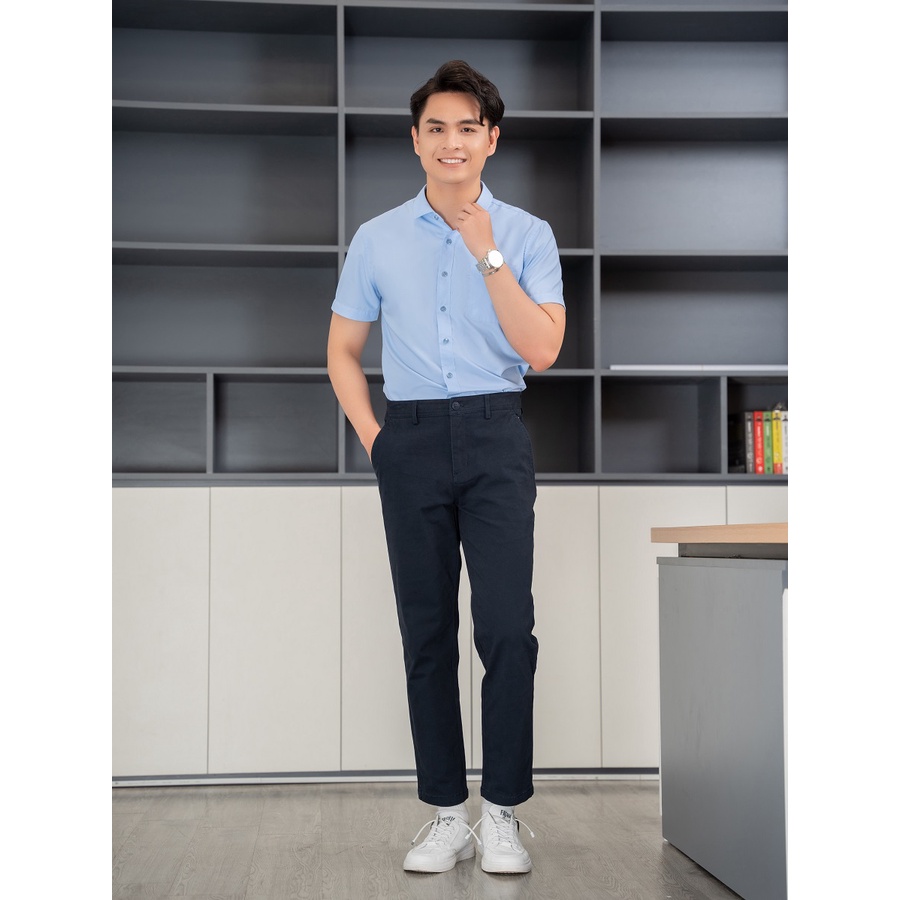 Áo Sơ mi Nam YODY cộc tay có túi ngực chất liệu mềm mịn không nhăn SNM5005