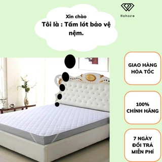 Tấm lót bảo vệ nệm hay miếng lót bảo vệ nệm chần bông chống ẩm mốc, bụi bẩn, tăng tuổi thọ nệm đủ size