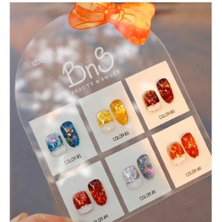 Set gel nhũ hổ phách - 6 màu tặng kèm bảng màu