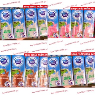 Combo 4 Lốc Sữa Cô Gái Hà Lan Dutch Lady 180ml Có Đường  / Dâu / Sôcôla
