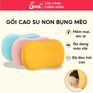 Gối cao su non cao cấp Ema cho người lớn hình bụng mèo êm ái mềm mại giúp ngủ ngon