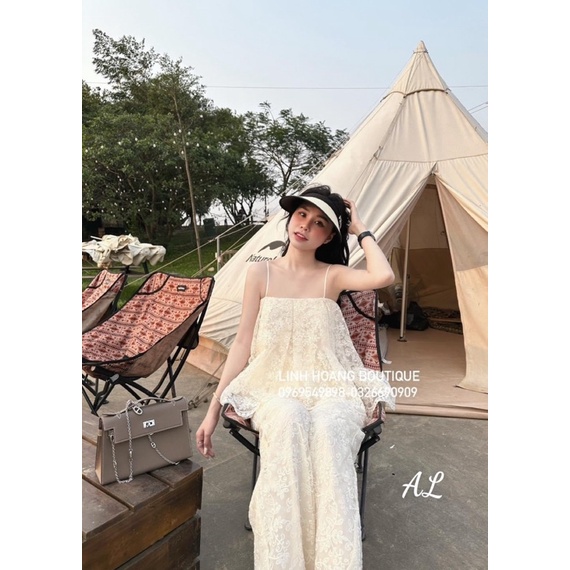 Sét áo trễ vai mix chân váy midi xếp ly siêu xinh