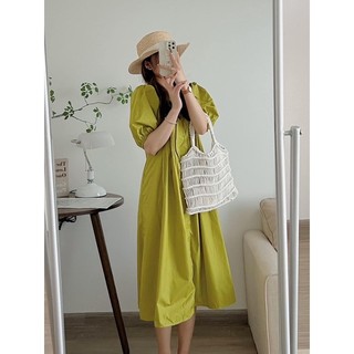 Đầm midi suông xếp li dọc (ảnh thật/ có sẵn)