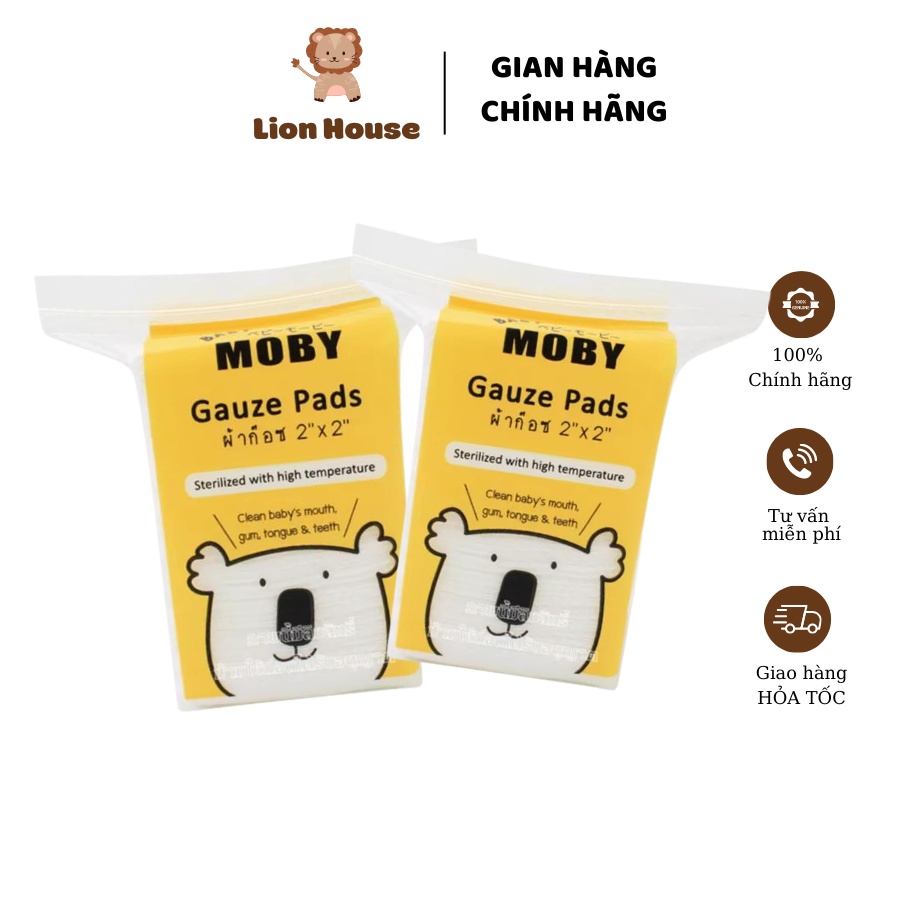 Gạc rơ lưỡi Moby túi 50 miếng Thái Lan