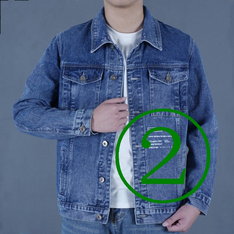 Áo Khoác Denim Mỏng Dáng Rộng Thời Trang Xuân Thu Cao Cấp Cho Nam Trung Niên