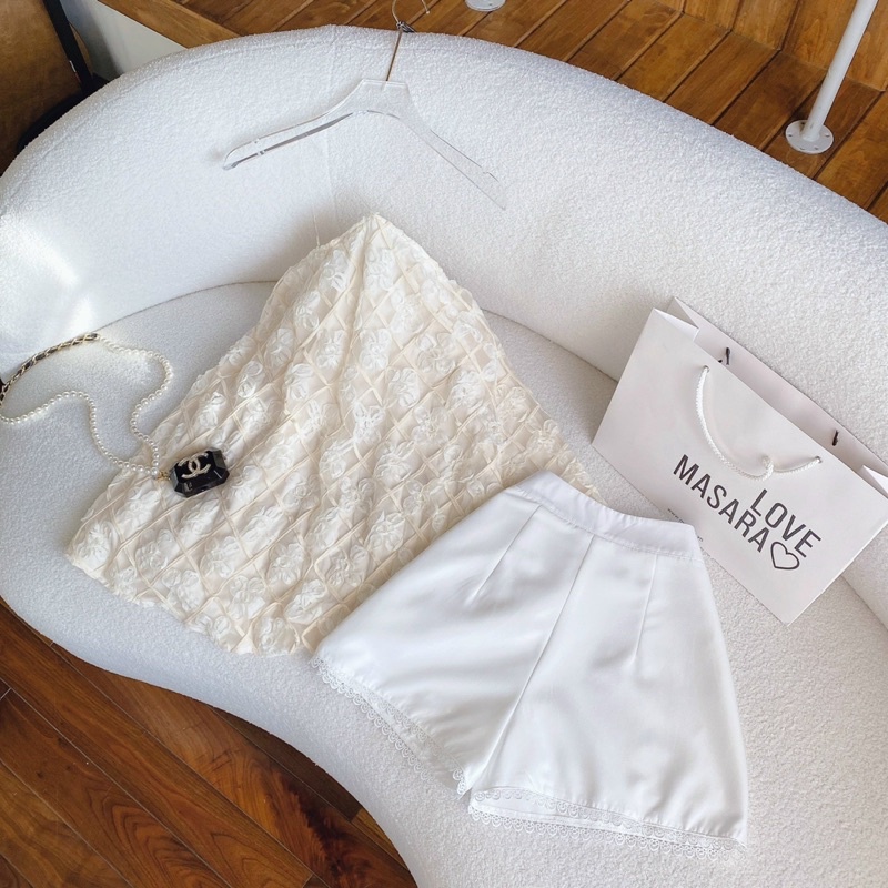 ‼️‼️set peplum oganza + váy dập li