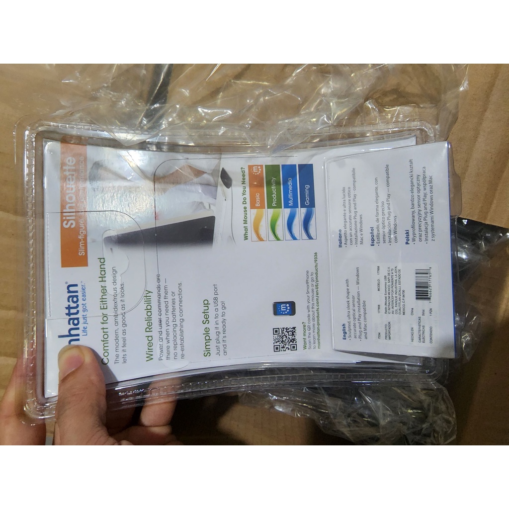 Chuột máy tính Manhattan usa mỏng như apple 1000 dpi