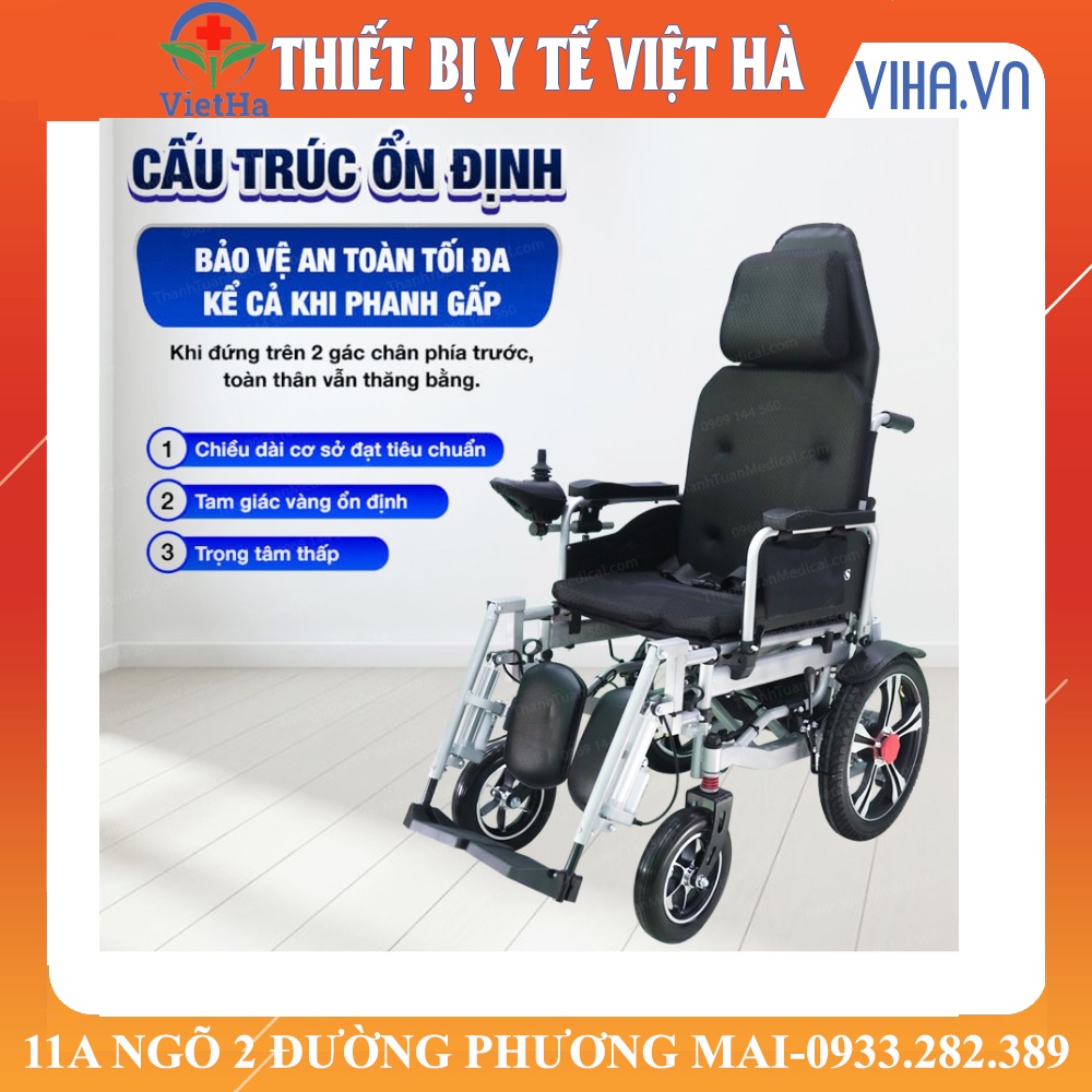 Xe Lăn Điều Khiển Điện Cao Cấp LUCASS JAZZ S50 HÀNG CHÍNH HÃNG