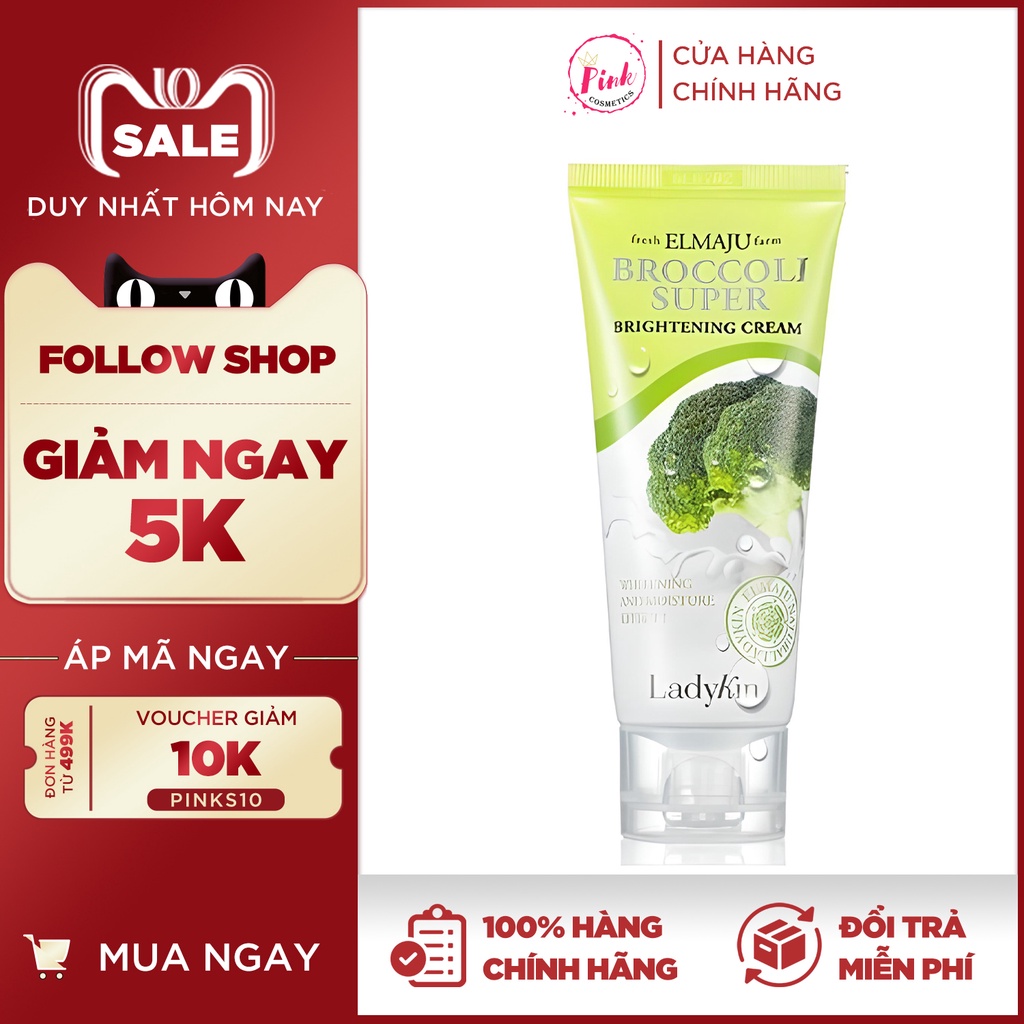 Kem Trắng Da Chiết Xuất Bông Cải Xanh LADYKIN HÀN QUỐC