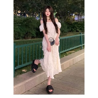ĐẦM MAXI NHÚN TRẮNG