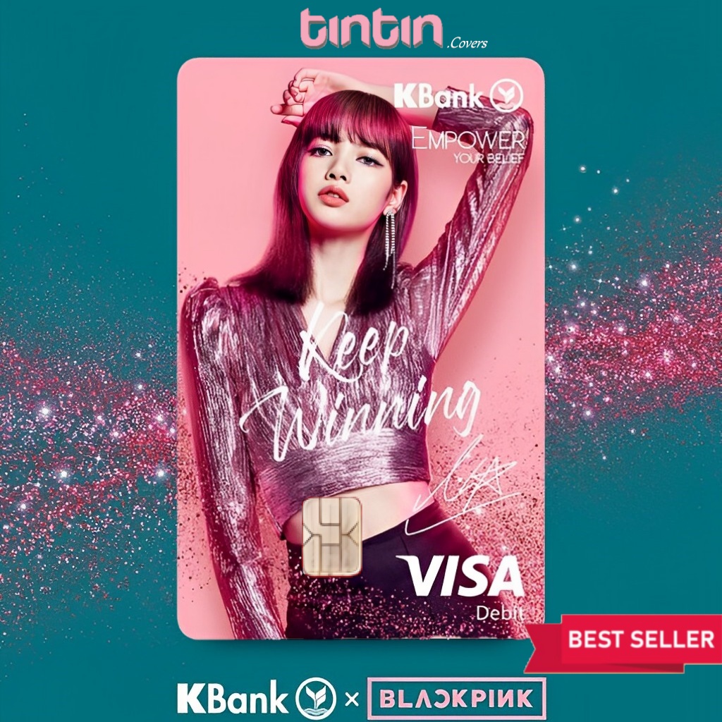 BlackPink Cool -Tem Dán Thẻ ATMSticker TinTin Trang Trí Thẻ Chống Xước, Nước