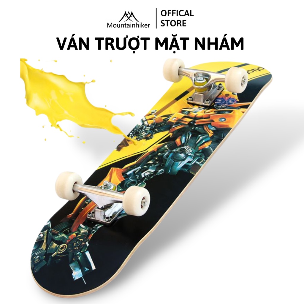 Ván Trượt Mặt Nhám Skateboard - Gỗ ép 8 Lớp Chắc Chắn - Chịu Lực 200kg - Ván Trượt Thể Thao Người Lớn - VT01