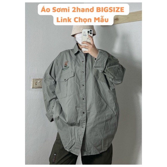 Áo sơ mi kaki 2hand unisex nam nữ bigsize