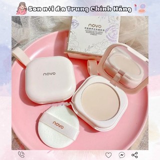 Phấn phủ Novo dạng nén kiềm dầu chống thấm nước tạo hiệu ứng mịn lì Chính Hãng