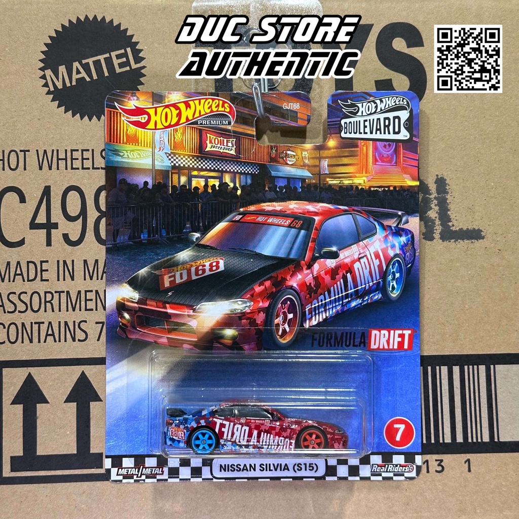 ducstore.vn Xe mô hình GJT75 Hot Wheels Boulevard Nissan Silvia (S15)