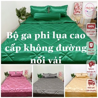 bộ 5 món chăn ga gối phi không đường nối vải trên mặt ga - sichangagoiminhanh bộ mền ga gối phi không đường nối vải