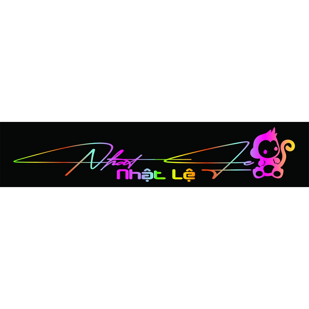 Chữ ký 7 màu dán xe theo yêu cầu 12 con giáp