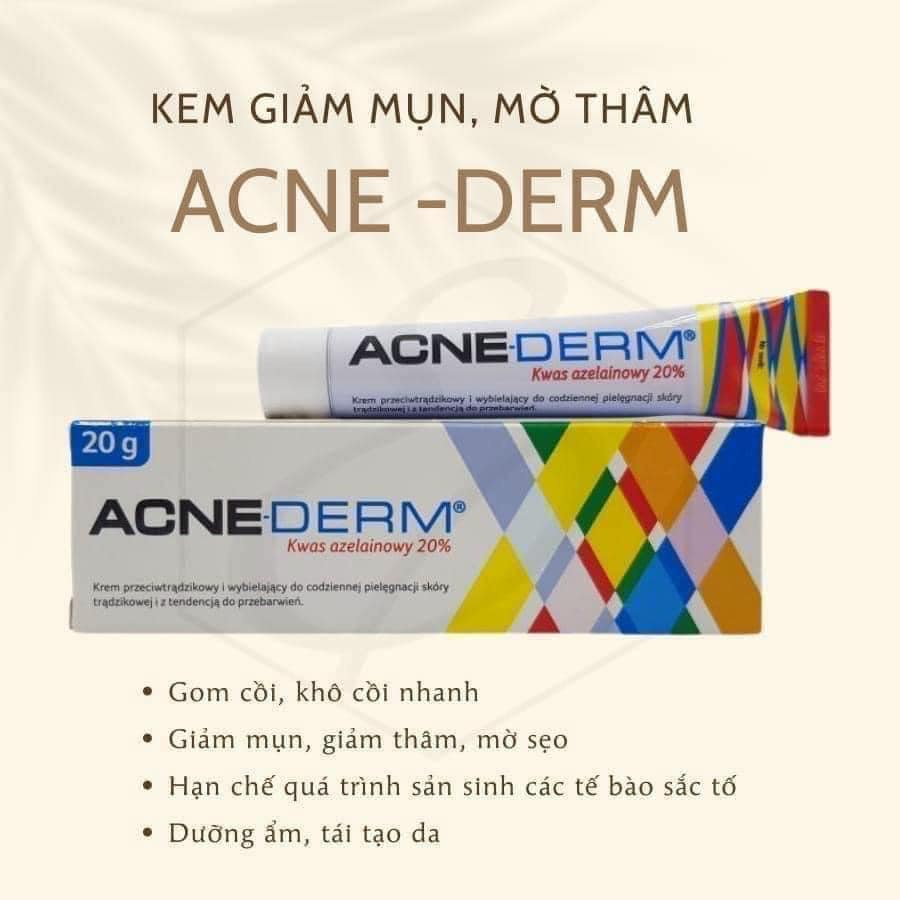 Kem giảm mụn, làm trắng da Acne Derm 20% Azelaic(Acnederm)