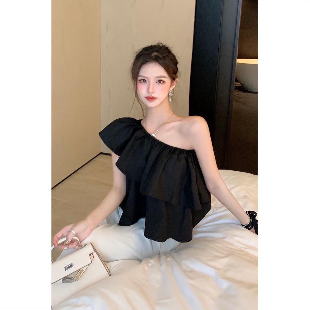 Áo Ren Trễ Vai Không Tay Thời Trang Mùa Hè Dành Cho Nữ