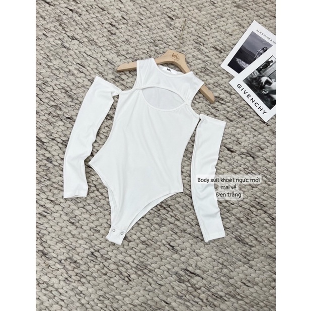 Áo bodysuit nữ khoét MẨU chất bozip co giãn năng động tôn dáng