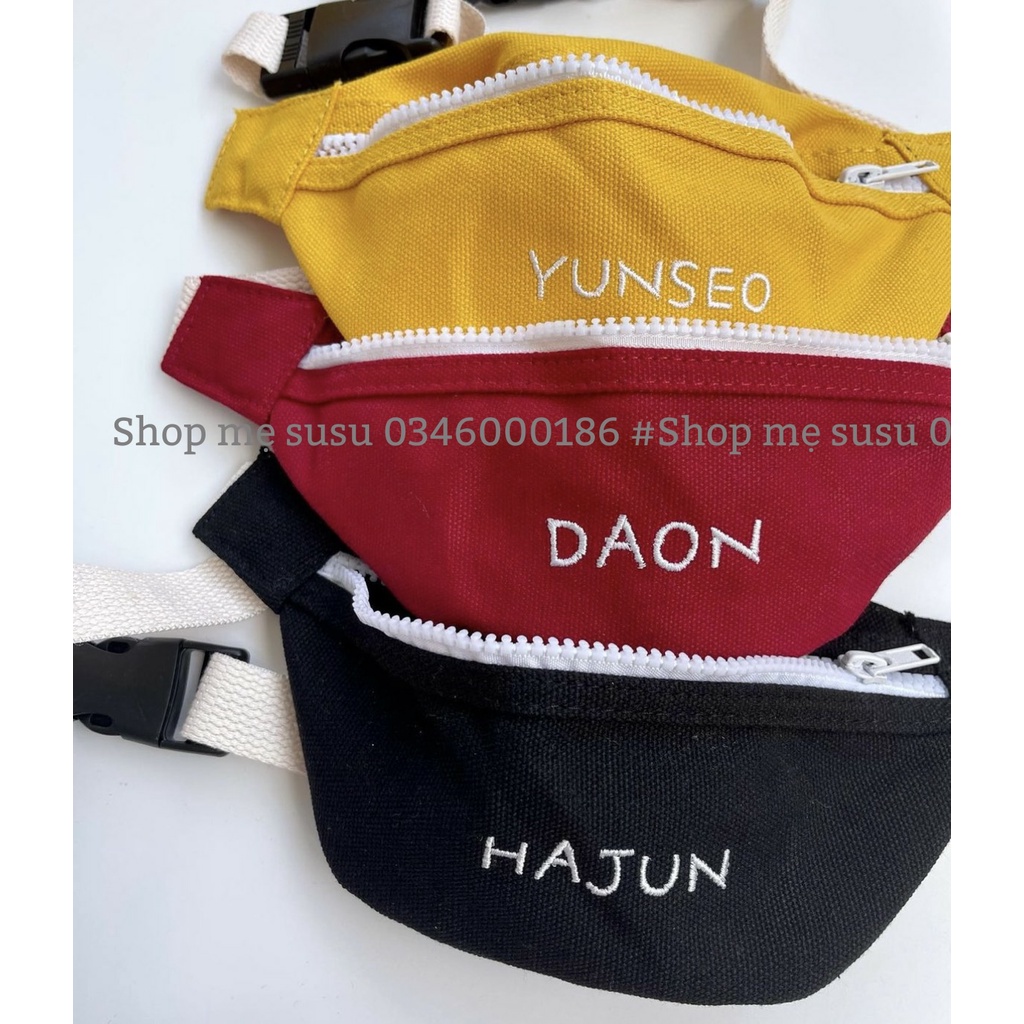 [ HOT TREND ] Túi đeo chéo thêu tên cho bé