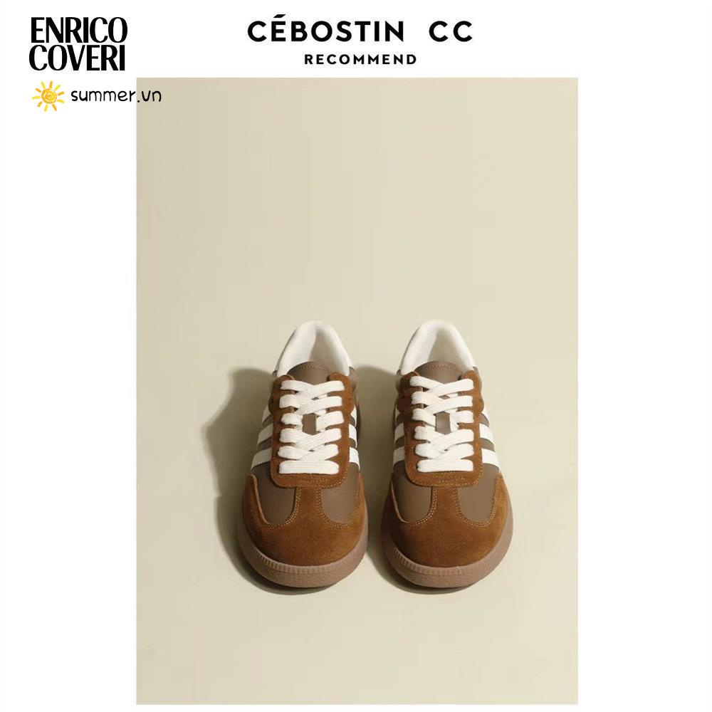 Giày Sneaker Đế Bằng Chống Trượt Kiểu Retro Đức Dễ Phối Đồ Cho Nữ