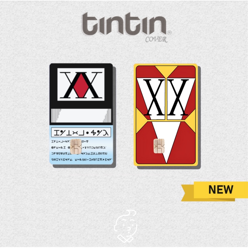 Hunter X Hunter-Tem Dán Thẻ ATM(Thẻ Chung Cư,Thẻ Xe,Thẻ Từ,Thẻ Visa,...)Sticker TinTin Trang Trí Thẻ Chống Xước, Nước