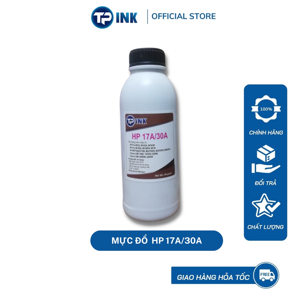 Mực đổ 17A thương hiệu TP ink dung cho máy HP 102A/M130/M203/M227