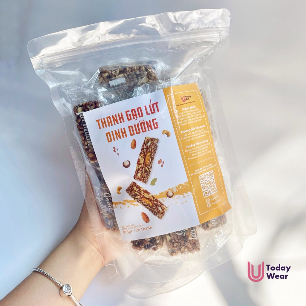 Thanh Gạo Lứt Rong Biển cao cấp mix hạt Granola hỗ trợ giảm cân, ăn kiêng, eat clean hiệu quả Today U Wear