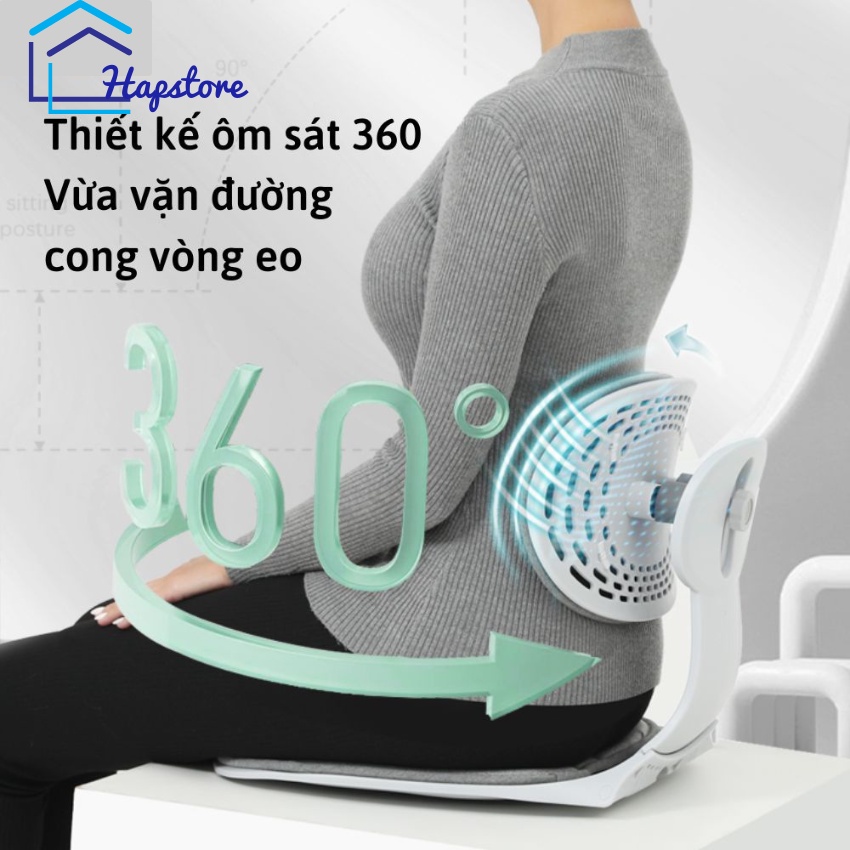 Ghế chỉnh dáng ngồi thẳng lưng gấp gọn chống gù công thái học cho dân văn phòng và trẻ em, đệm ngồi giảm áp lực cột sống | BigBuy360 - bigbuy360.vn