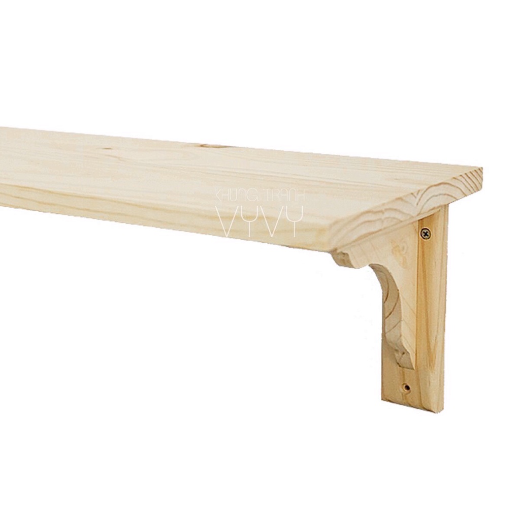 Bộ kệ gỗ treo tường có chân kệ ngang 100cm 120cm