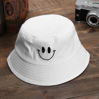 Nón bucket thêu mặt cười - mũ tai bèo đẹp hot