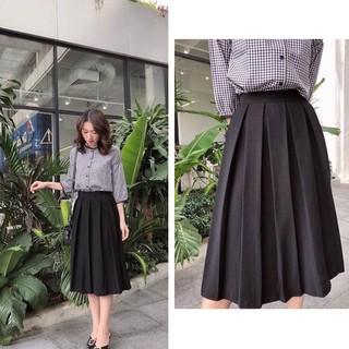 chân váy xếp ly to dài 66cm