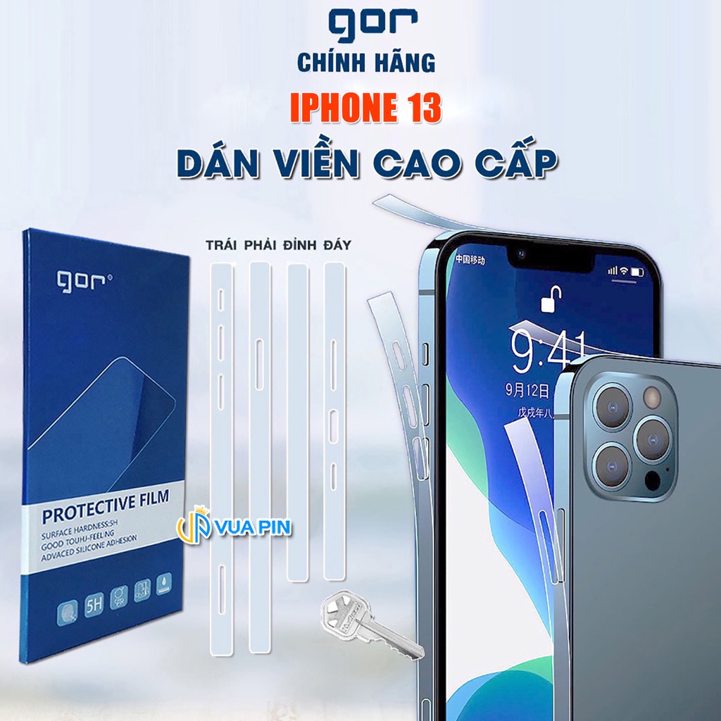 Dán viền Iphone 13 dẻo trong suốt PPF cao cấp chính hãng GOR - Dán dẻo viền Iphone 13
