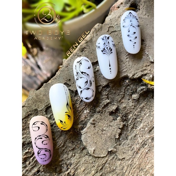 Sét Gel 15 màu hộp đen vẽ hoa văn,ren Gel vẽ phong cảnh,bản tròn