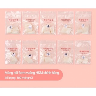 Móng nối hàn form vuông móng típ vuông túi 500 móng