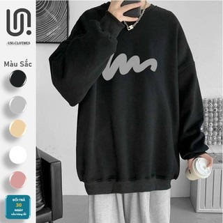 Áo sweater nam, nữ unisex form rộng, áo sweater nỉ unisex màu đen