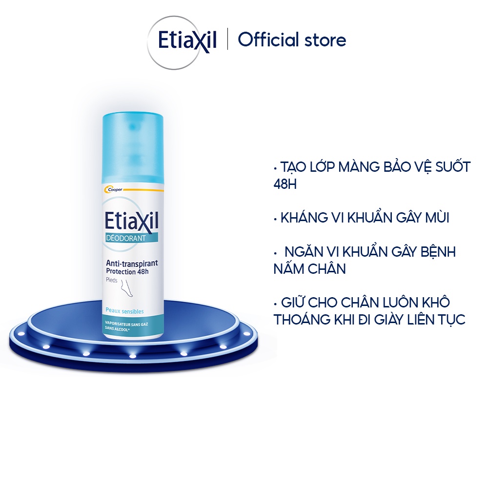 Xịt Khử Mùi Và Ngăn Mồ Hôi Dành Cho Chân 48h Etiaxil 100ml