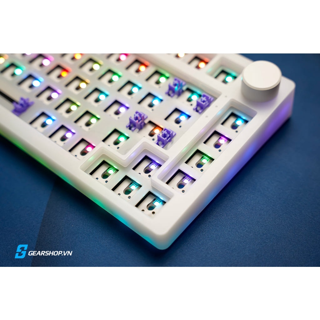Kit Akko PC75B White | Hotswap - RGB - Led viền