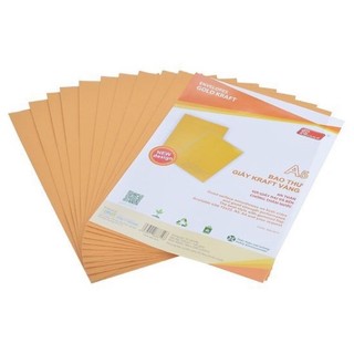 Bao thư a5 / a4 đứng, trắng - vàng pgrand: xấp 10c.