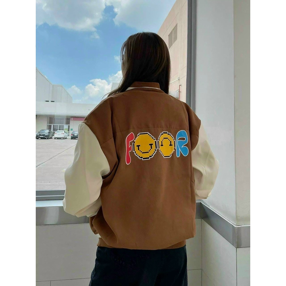 Áo Khoác Nữ Unisex, Nam Basic Unisex Nỉ From Rộng Màu Kem, Áo Khoác Da Lộn Unisex, Áo Khoác Nỉ Bomber, Áo Bomber Unisex | BigBuy360 - bigbuy360.vn