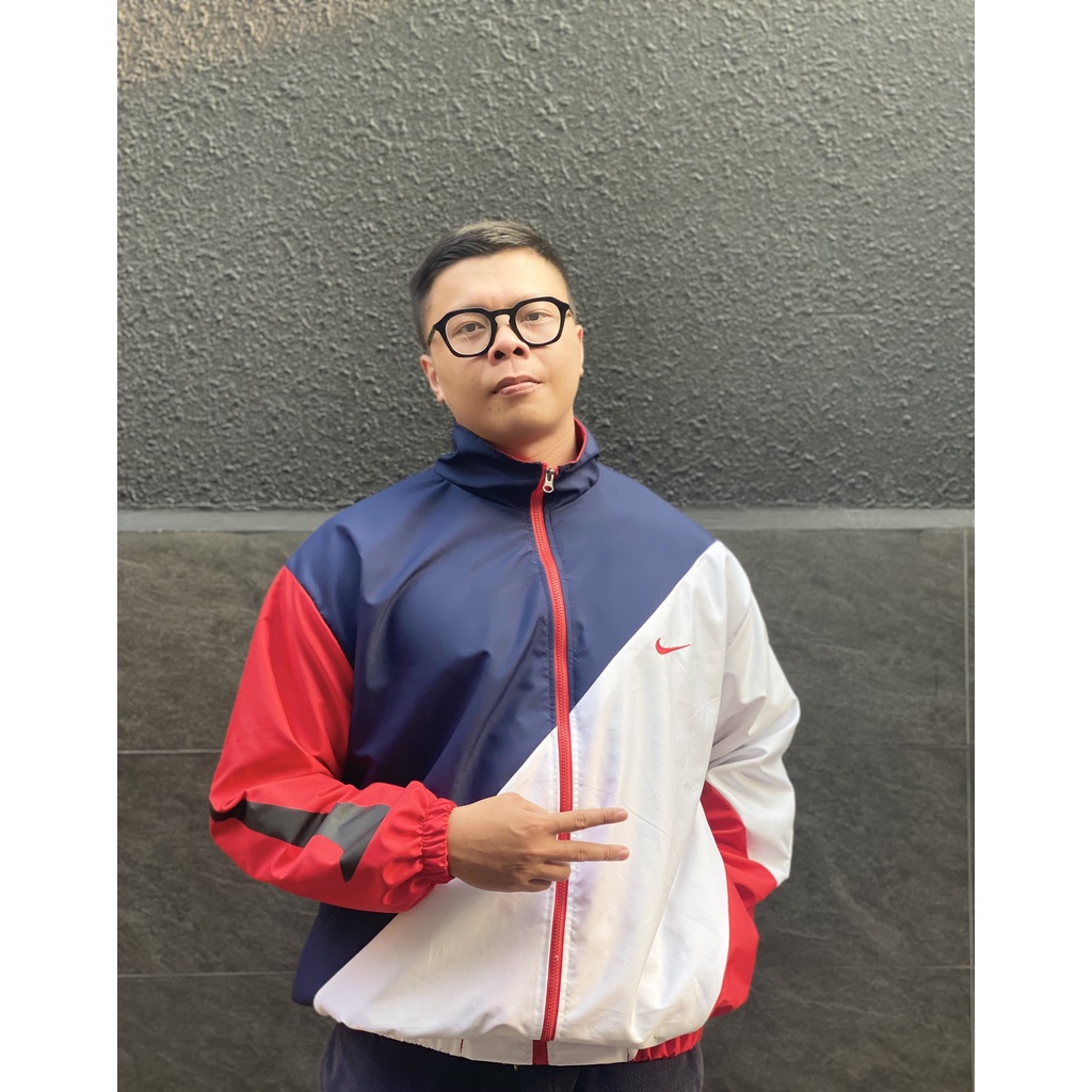 Áo Khoác Jacket Nike Vintage Vải Cao Cấp 2 Lớp Dày Dặn