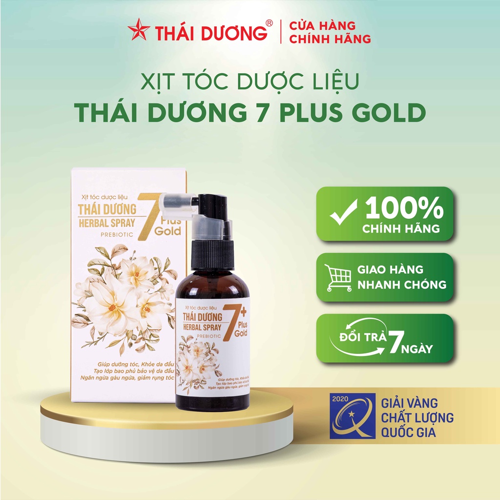 Xịt mọc tóc dược liệu Thái Dương 7 Gold 60ml - Sao Thái Dương