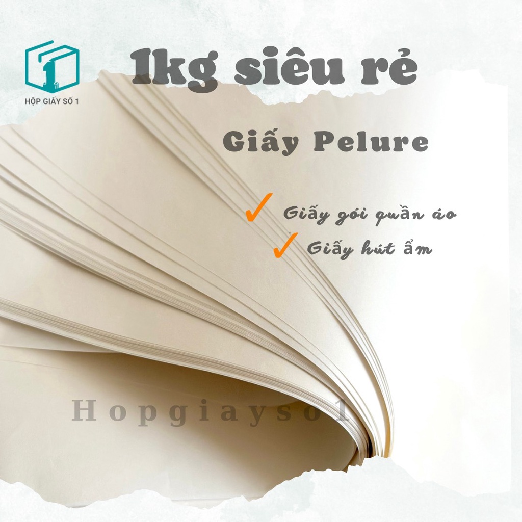 Giấy Pelure, giấy gói hàng, giấy hút ẩm size 30x50 (200 tờ)