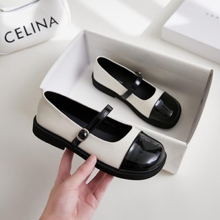 Giày búp bê nữ Vá Mũi Vuông cài quai 2cm cao cấp