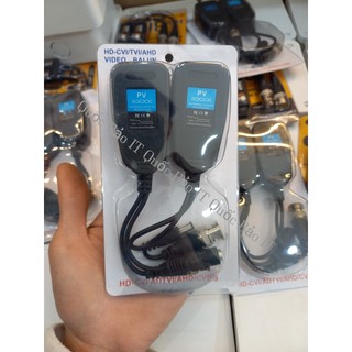 Video balun 2Mp liền giắc nguồn, video balun PV