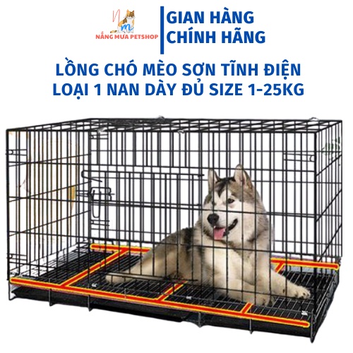 Lồng chó, Chuồng chó nhỏ, chuồng mèo sơn tĩnh điện full 4 size S, M, L, XL